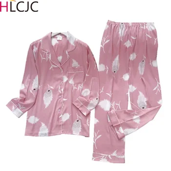 

Big Size Pyjamas Set Women Silk Satin Pajamas Long Sleeve Sleepwear Pijama Pajamas Suit Sleep Lounge Set Dandelion Loungewear