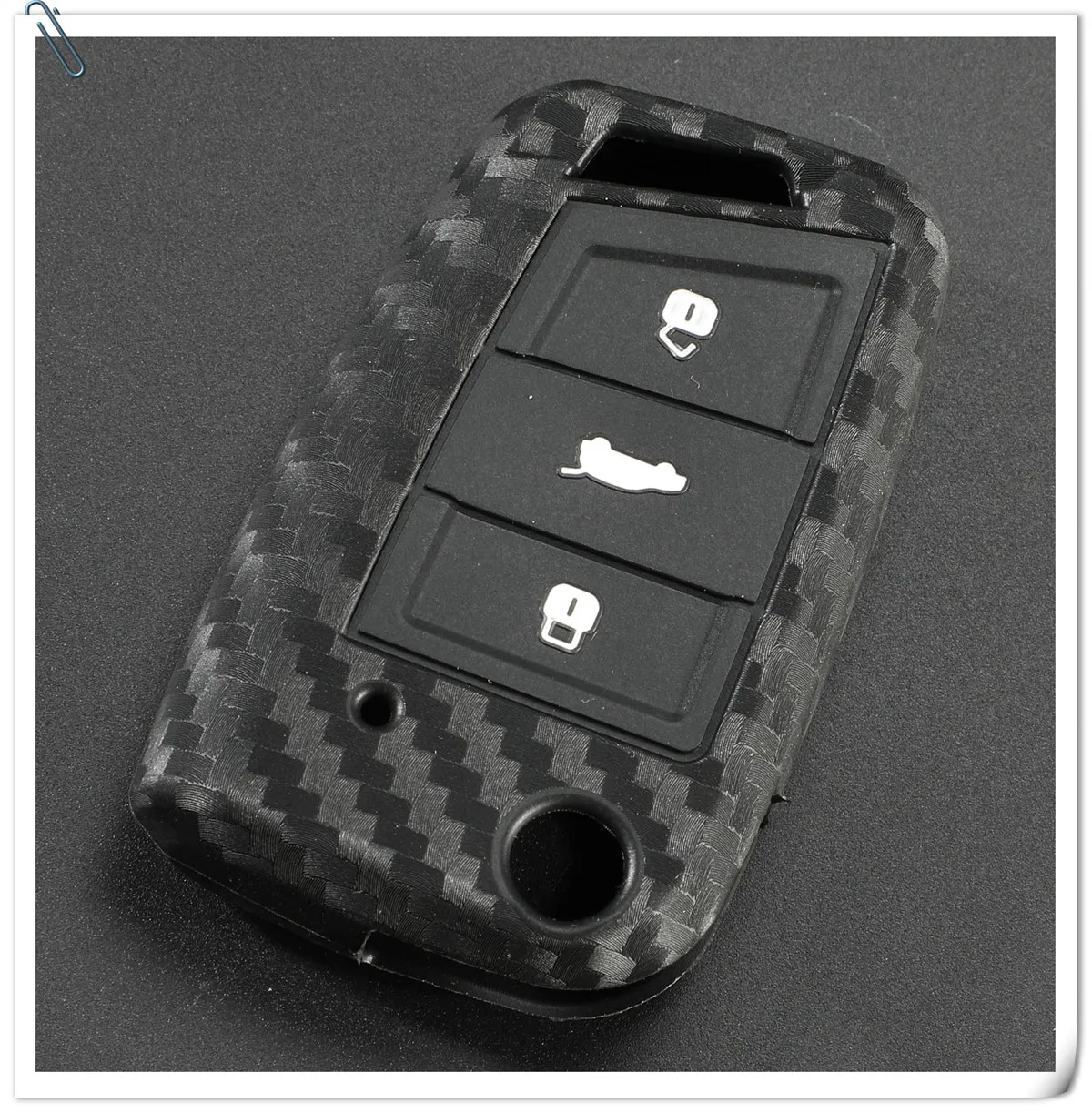 Cover portachiavi in Silicone al carbonio per VW Polo Golf 7 Tiguan Skoda Octavia Karoq SEAT Ateca Leon Ibiza portachiavi portachiavi 2015-2019 7 Cover portachiavi in Silicone al carbonio per VW Polo Golf 7 Tiguan Skoda Octavia Karoq SEAT Ateca Leon Ibiza portachiavi portachiavi 2015-2019 - H72a6ee2eb88f4593828cdf63a9ad3de6D