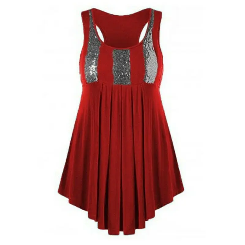 

Women Sleeveless Crew Neck Tank Top New Womens Summer Vest Ladies Ruched Solid Tank Tops 7 Color Sequin Casual Tops 2019