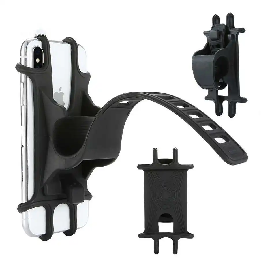 

Bicycle Phone Holder Universal Silicone Motorcycle Handlebar Clip Mobile Phone Stand Mount Bracket for Bike Rack Accessories