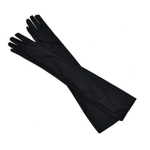 Winter Long Gloves Women's Mittens Fashion Solid Colors Female Satin Opera Evening Party Prom Costume Glove
