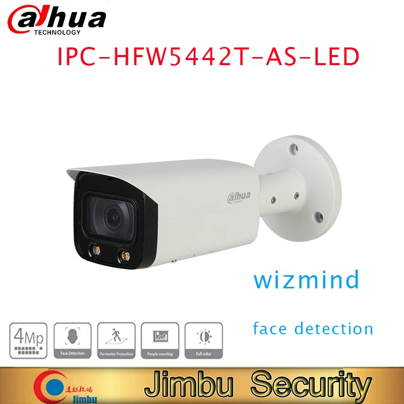 Dahua  4MP IP  Camera  IPC-HFW5442T-AS-LED WDR Bullet WizMind Network Camera Face Detection Perimeter Protection People Counting