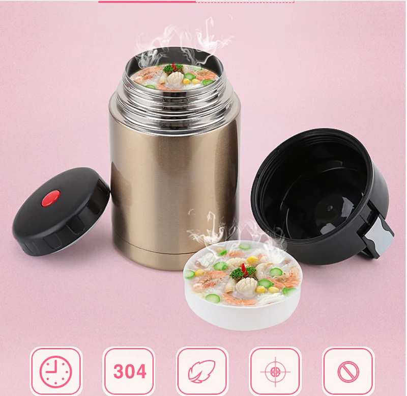 Large Capacity 800ML&amp1000ML Insulated Cup Vacuum Flasks &amp Thermoses Thermocup Lunch Thermos Food With Containers Thermo Pot Box | Дом и