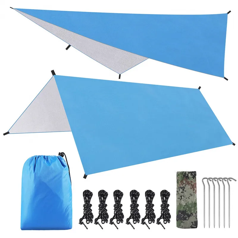 

10x10 Feet Rain Fly Hammock Tent Tarp for 2000PU Waterproof Protection - Large Canopy Is Portable and Provides Ideal Shelter