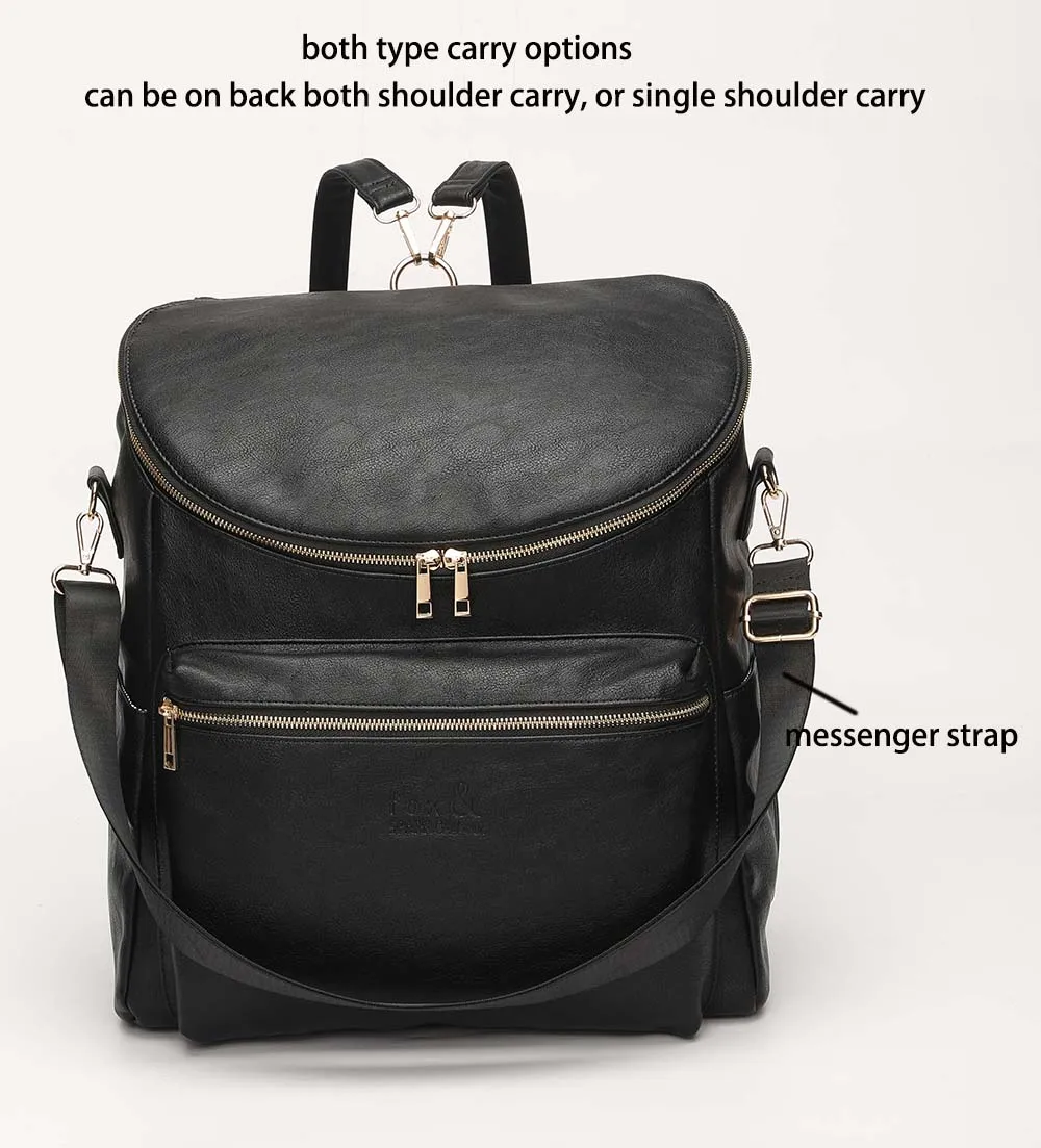 Grande de Couro Mochila de Viagem Bolsas de Troca de Fraldas de Maternidade pu para Fraldas de Bebê Mochila 2 troca de fraldas de maternidade