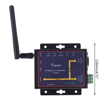 

WiFi Ethernet RJ45 to RS232 RS485 Serial Server Support WatchDog Modbus TCP UDP