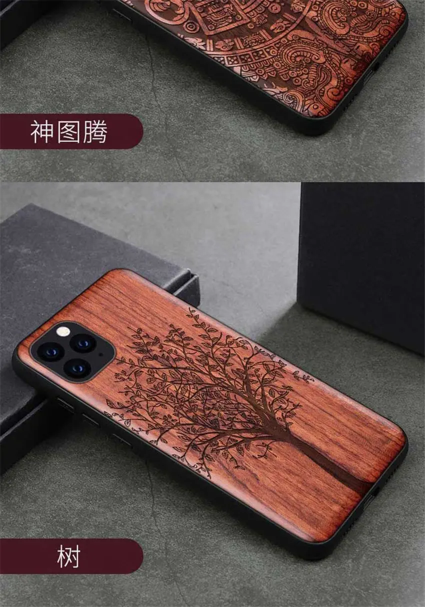 Деревянный чехол для телефона BOOGIC для iPhone 11 Pro Max Wood+ TPU чехол для iPhone XR X XS Max 7 8 6 6s plus тонкий деревянный чехол