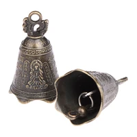Alloy Bronze Antique Bell Chinese Mini Sculpture Pray Guanyin Buddha Bell Shui Feng Bell 2