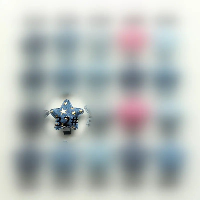 5 шт Перепродажа ковбой с точками звезда форма Детская шпилька с золотой мини Звезда Корейский волос Девушка заколка для волос набитый Синий Золотой зажим для волос - Цвет: 32