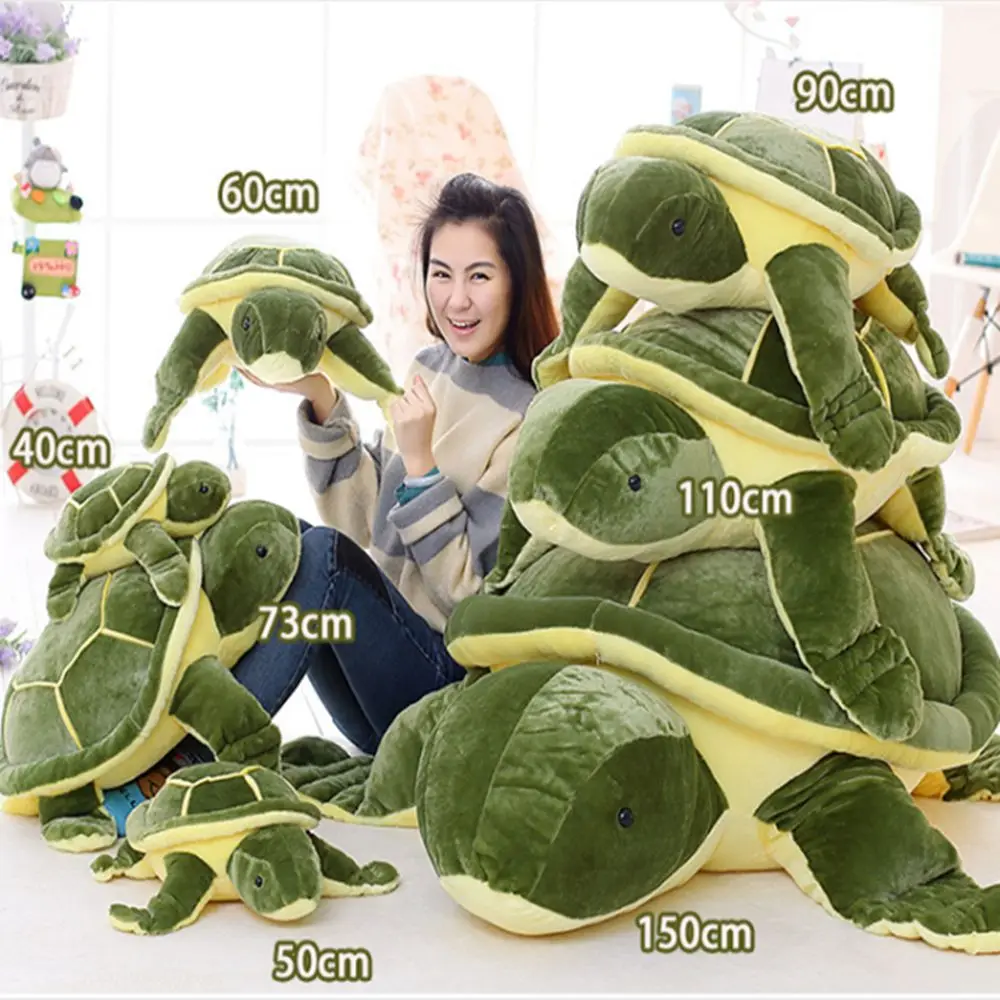

Cute Extra Large Turtle Doll Children Girl'S Holiday Gift Plush Toys Green Turtle Doll Large Pillow
