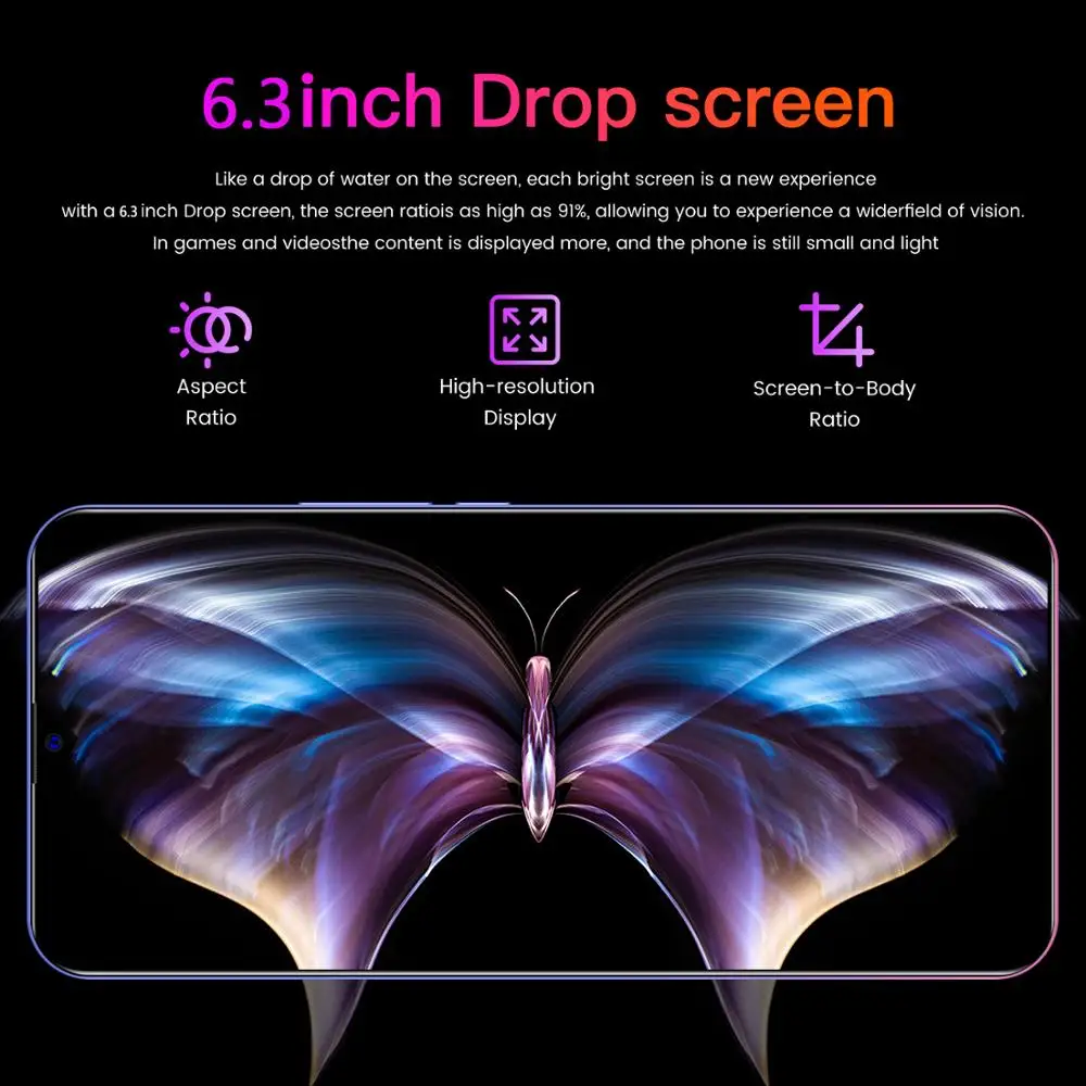 HD+Waterdrop Screen Global Version SOYES  P80 pro Smartphone 10 Core 3GB RAM 32GB ROM Cell phone 5600mAh Battery Mobile Phone