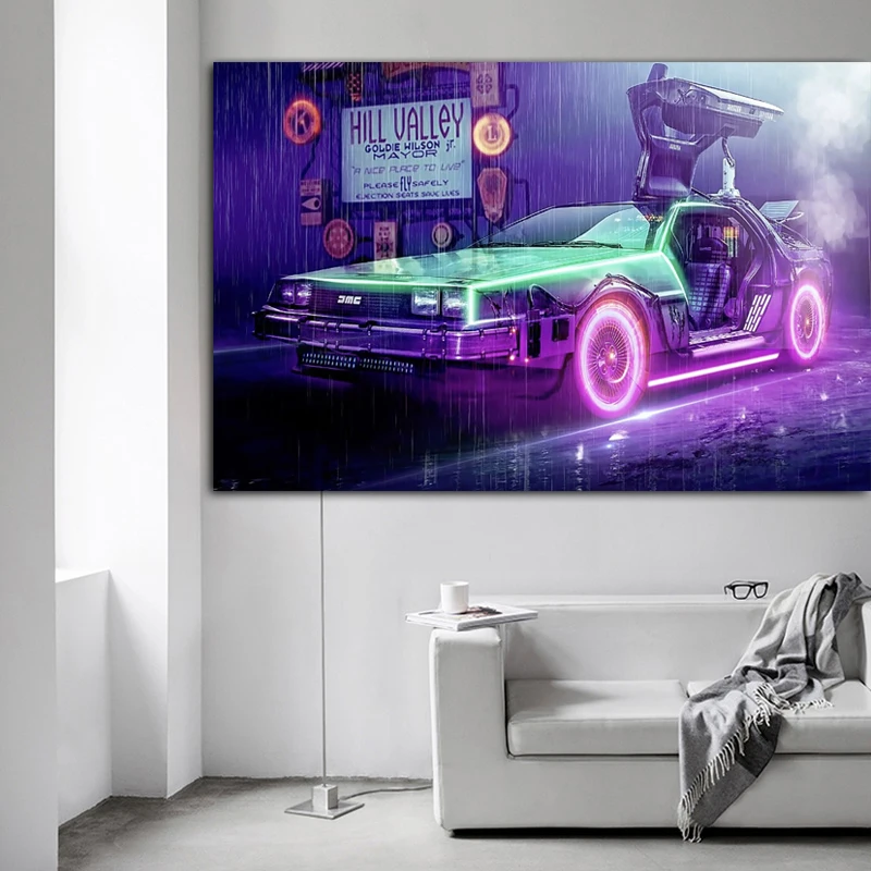 Neon Future DeLorean