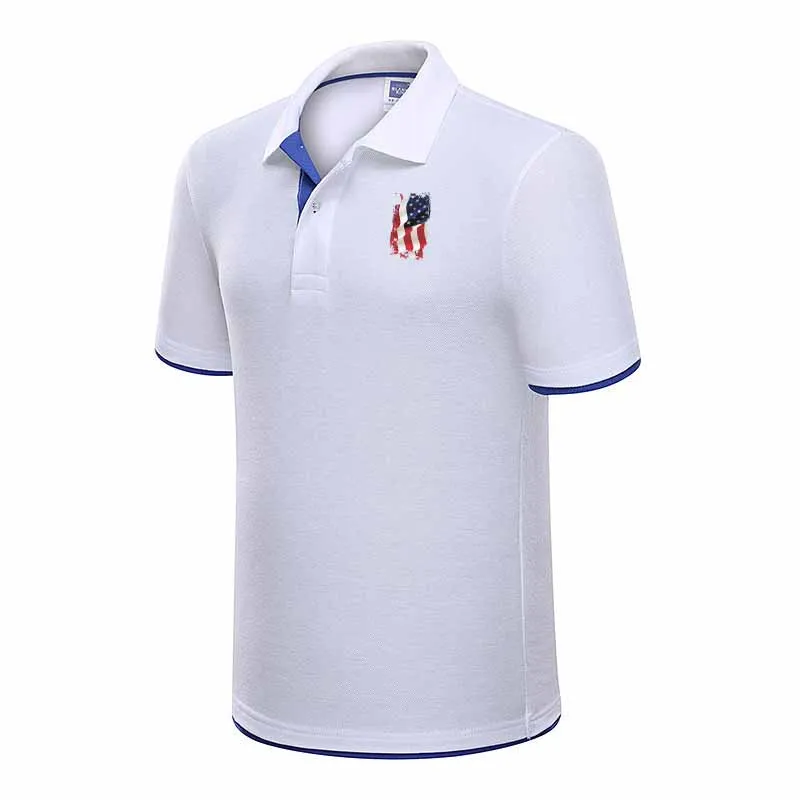 

2019 new fashion men's printed polo shirts with lapels and thin body casual tops classic men's polo shirts brand