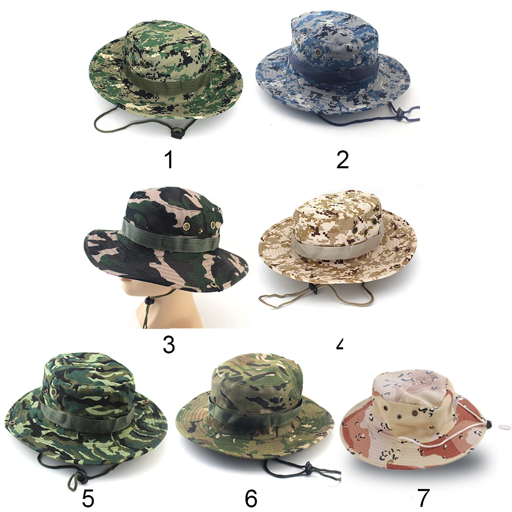 Открытый ведро шляпы мужские джунгли военные камуфляж Боб камуфляж шляпа кемпинг, барбекю Хлопок Альпинизм рыболовные кепки