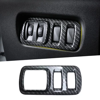 

Car Stick Styling Cover ABS Chrome/Carbon Fibre Color Front Head Light Switch Trim Frame Lamp For Renault Kadjar 2016 2017 2018