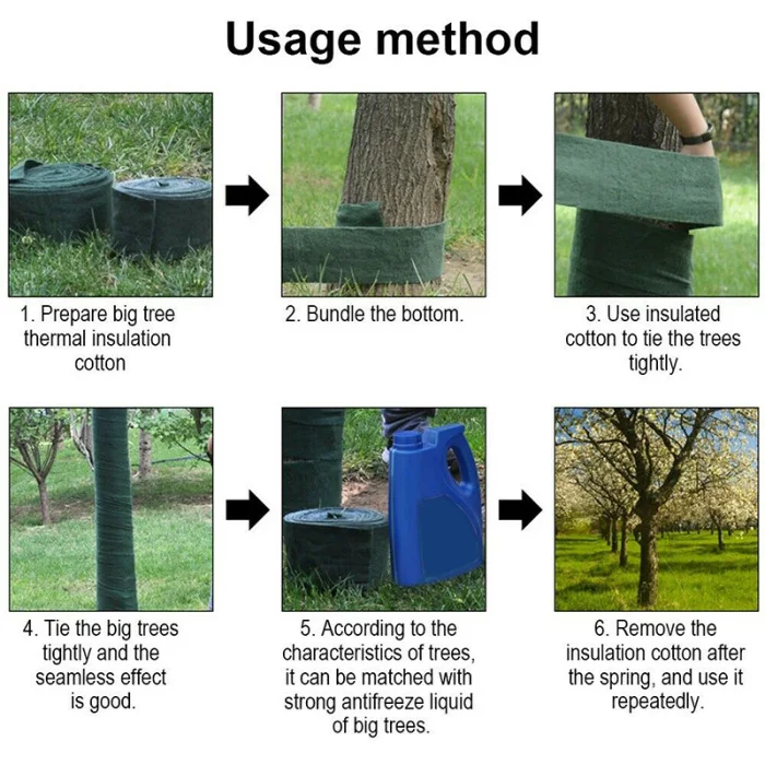 Пояс для ухода за деревьями, Холодостойкие повязки для растений, 20 м, защитная защита, сохраняющая тепло, TUE88
