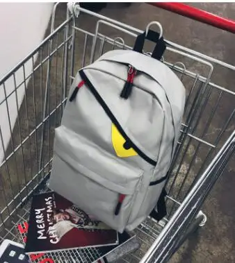 Mochila, новинка, мужской и женский рюкзак с монстром, рюкзак, Студенческая сумка, рюкзак для отдыха, дорожная сумка - Цвет: Серый