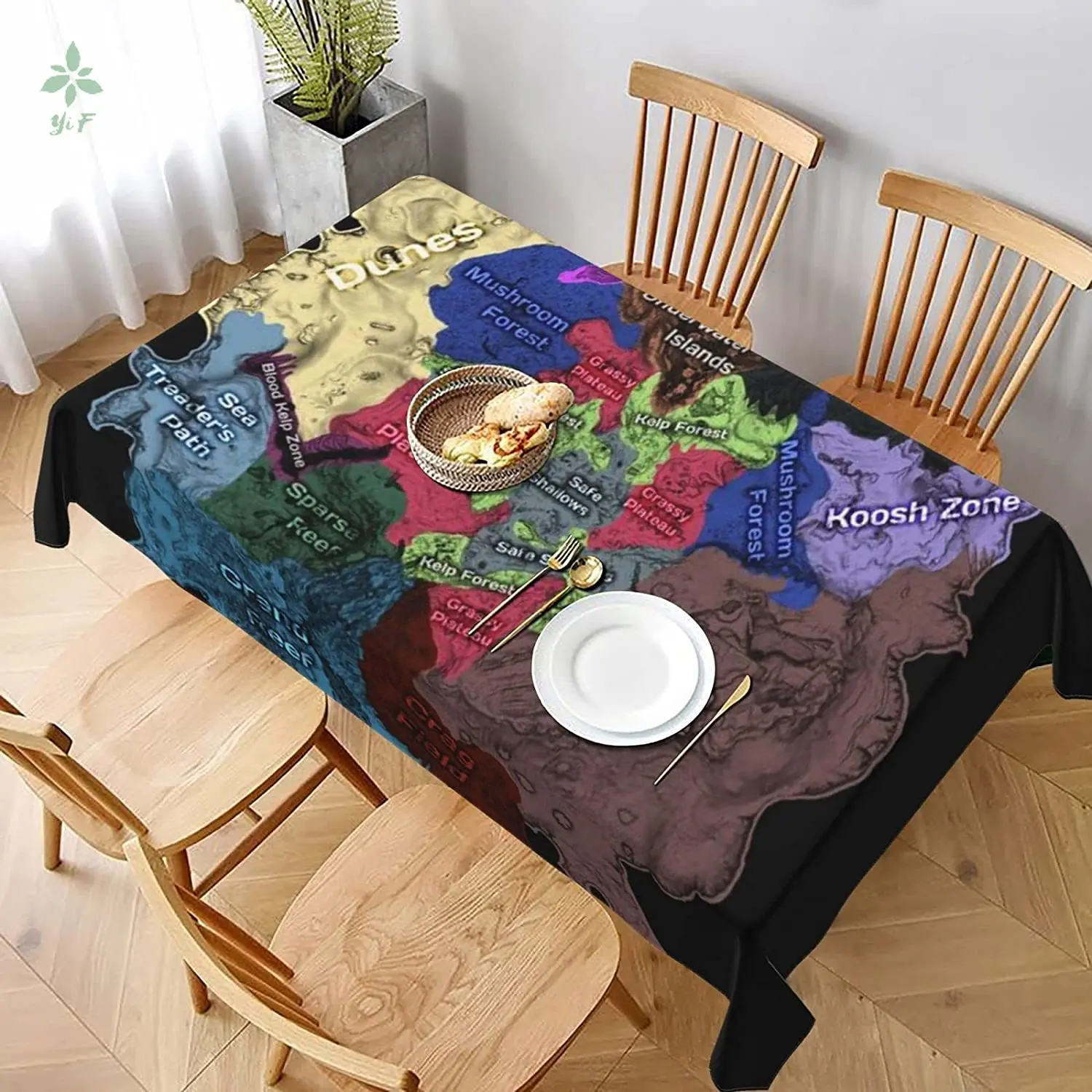 Subnautica Crater Map Anime Tovaglia Rettangolare Per La Cena Della Festa Picnic Cucina Decorazione Da Tavolo