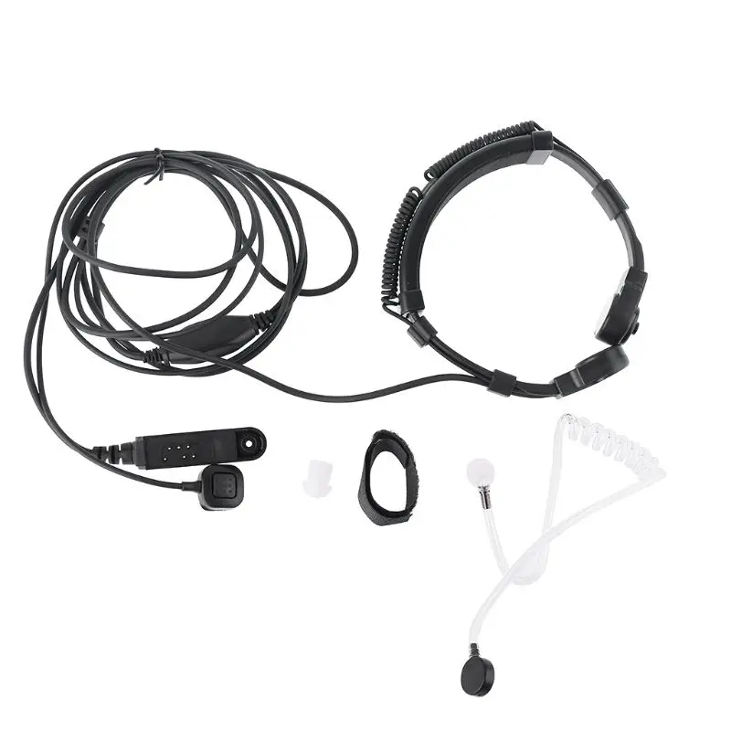 Telescopic Throat Vibration Mic Earpiece Headset for Baofeng UV 9R Plus Radio 5