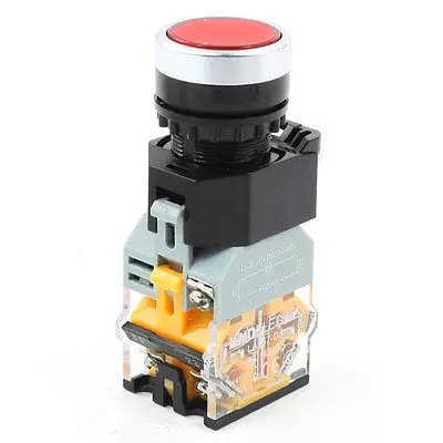 

Panel Mounted 1NO+1NC Button Switch 415V 10A w Red Light LED Indicator
