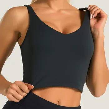 

Sexy Women Lingerie Sleeveless Casual Vest Ladies Movement Short Tank Tops Black Wireless Cami Top Pijamas Sports Underwear 2020