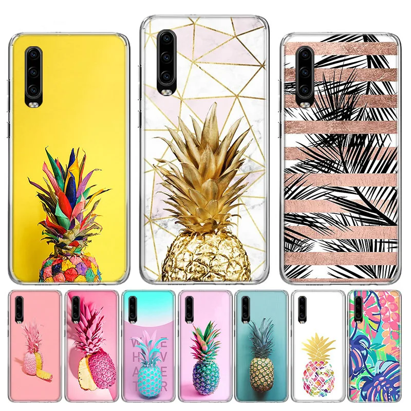 Силиконовый бампер с ананасом силиконовый чехол для телефона huawei P30 P20 Pro mate 20 10 P10