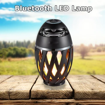 

Bluetooth Speaker LED Flame Lights Outdoor Landscape Music Lamp DC 5V Home Spotlight Hanging Cage Lampshade Ceiling Light
