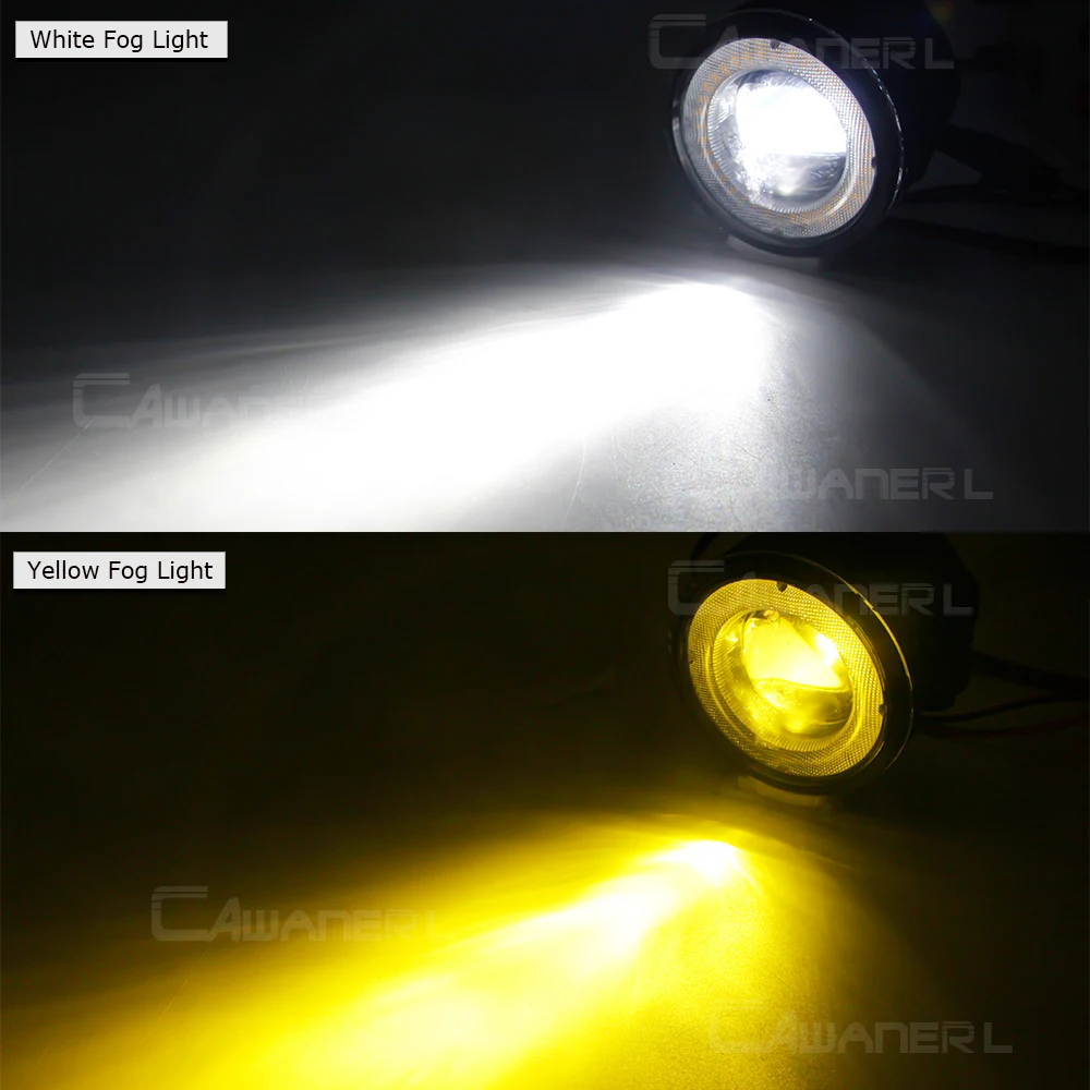 2 Pieces Car Front LED Angel Eye Fog Light Daytime Running Lamp DRL 30W H11 For Vauxhall Opel Astra G H OPC VXR 1998-2011