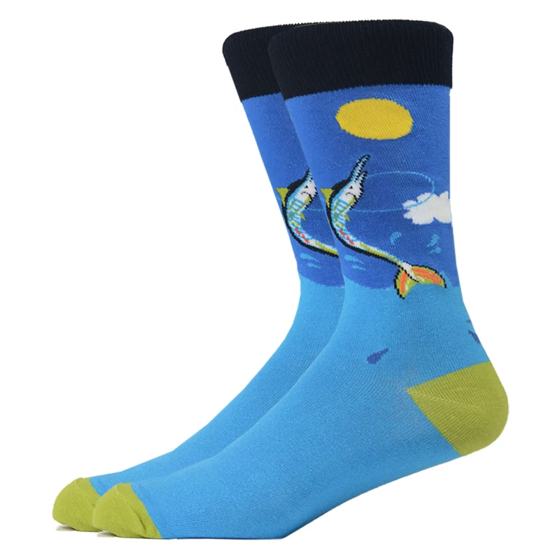 Men Socks Cotton Funny Animal socks For Man Women Novelty Casual Dressing Color Crew Socks For Happy Wedding Accessories Gift