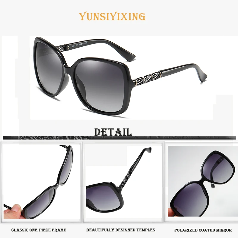 YXYS Fashion Polarized Sunglasses Brand Women's High Quality Butterfly Frame Sun Glasses Women UV400 oculos de sol Eyewear 8801
