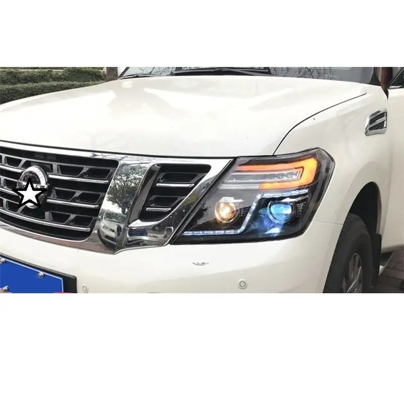 Автомобильный Стайлинг 2010- фара для NISSAN Patrol Royale для Nissan Patrol Y62 светодиодный ксеноновый объектив СВЕТОДИОДНЫЙ Свет автомобиля