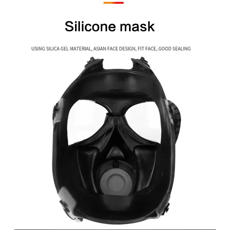 

Full Facemask Respirator Airsoft Gas Mask Goggles CS Perspiration Dust Face Mask For Chemistry Paint H7EC