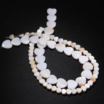 

Fashion Heart Shape Shell Loose Spacer Beads Natural Mother Of Pearl Shell Beads DIY Charm Beads for Jewelry Making Accessries