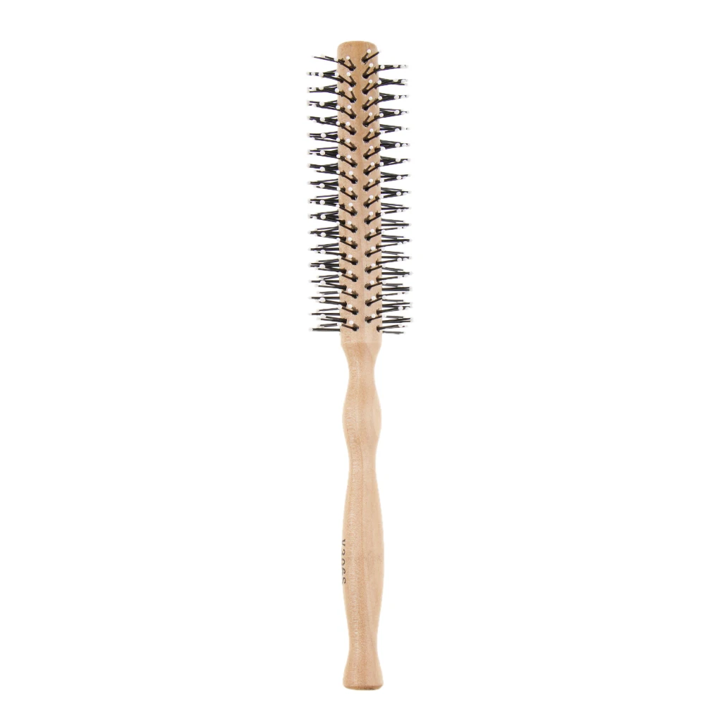 Set of 3 Wooden Lotus Round Hair Care Brush Wavy Curling Detangling Comb Hairbrush