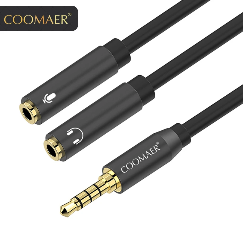 Coomaer 3 5 ミリメートルオーディオスプリッタコンピュータ電話 3 5 ミリメートルジャックヘッドホンマイクコンボ Aux ケーブル ヘッドフォンスプリッタアダプタ Aliexpress