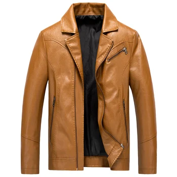 

2019 Newly Autumn Fashion Men Jackets Plus Size M-5XL PU Leather Jacket Men Streetwear Punk Style Biker Jackets Hombre Coats