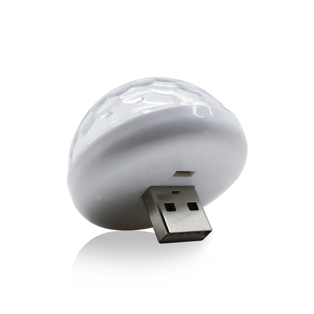Мини USB диско-светильник светодиодный вечерние светильник s Портативный хрустальный магический шар красочный эффект сценический светильник для дома вечерние KTV год Dec