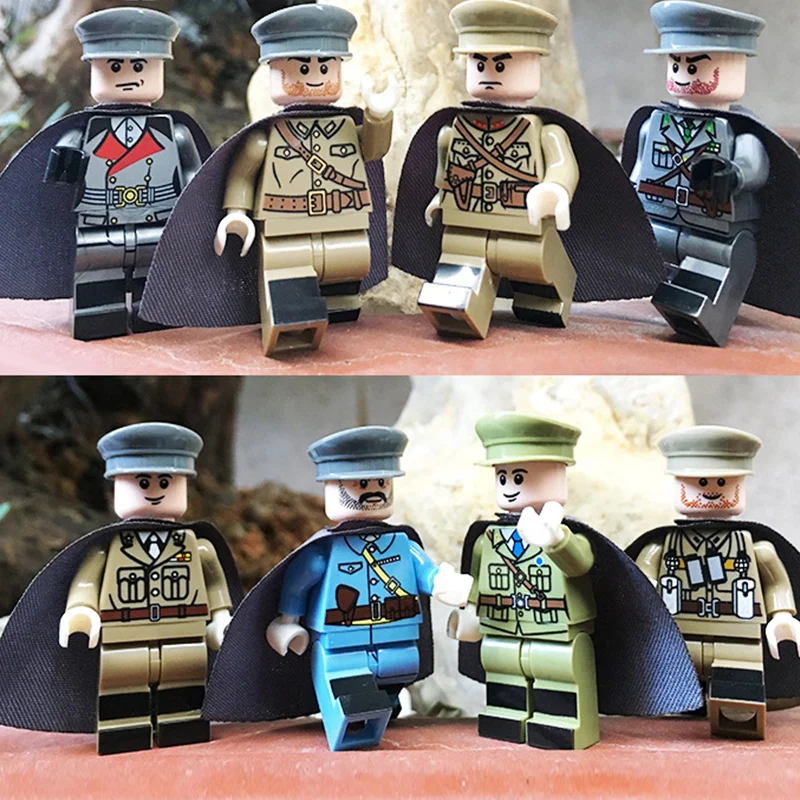 Фигурки игрушки солдаты Вторую мировую войну 50 шт./компл. SWAT полицейское оружие армейское солдат, строительные блоки, блоки для самостоятельной сборки, Мпц оружия-Сити игрушка