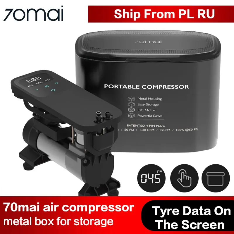 70mai Luft Kompressor 12V Auto Reifen Inflator 70 MAI Mini Reifen Kompressor Elektrische Luftpumpe für Xiaomi M365 Pro fahrrad Motorrad-in Aufblasbare Pumpe aus Kraftfahrzeuge und Motorräder bei