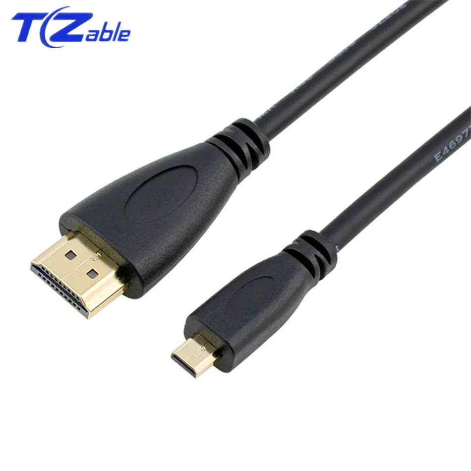 Микро HDMI к HDMI кабель 1080P микро HDMI Мужской к мужской адаптер для HDTV для GoPro Hero Tablet Micro HDMI кабель 1 м 3 метра