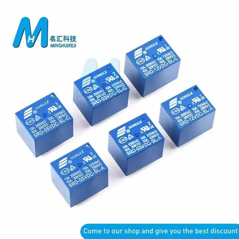 5 шт./лот реле SRD-03VDC-SL-C SRD-05VDC-SL-C SRD-12VDC-SL-C SRD-03VDC-SL-A SRD-05VDC-SL-A SRD-12VDC-SL-A 5-контактный разъем