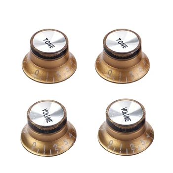 

Dropship-Set Gold Top Hat Knob for Gibson for Les Paul Gold Foil Button