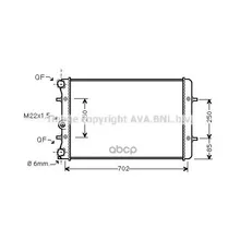 Ava Ai2129_радиатор Системы Охлаждения! Audi A3,Vw Bora 1.6i-1.9tdi 96 Ava Ai2129 Ava арт. AI2129