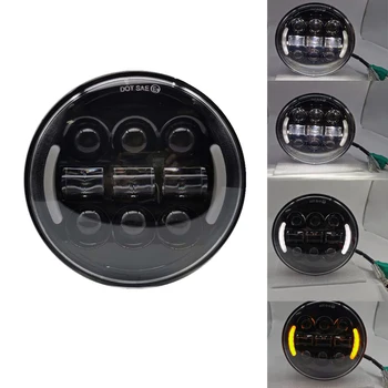 

5 3/4 inch 5.75" Led Motorcycle Headlight H4 Phare Farol Moto Headlamp Head Light For indian scout Honda Motorcycle Accessories.