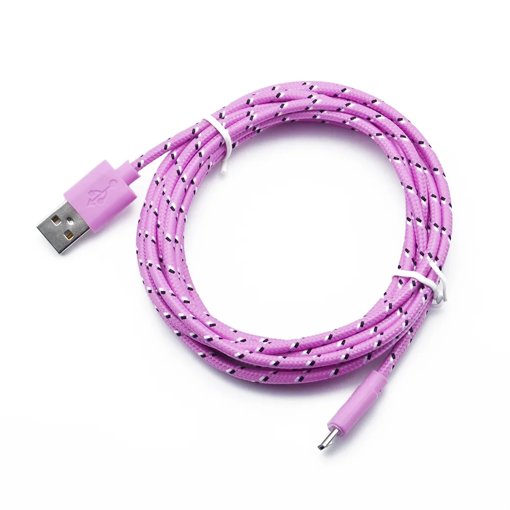 2.0 A Nylon Micro USB Cable Fast Charging Wire For Samsung Xiaomi Data Cable Mobile Phone Fast USB Charger Cable Android Cord fast charging cable for android Cables