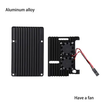 

Aluminum Alloy Enclosure Case Metal Shell Black Box Radiating Plate Heatsink Cooler for Raspberry Pi 4 Model B