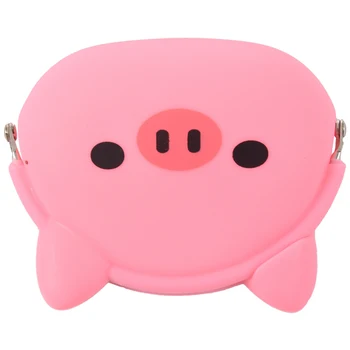

Women Girls Wallet Kawaii Cute Cartoon Animal Silicone Jelly Coin Bag Purse Kids Gift Pink Pig