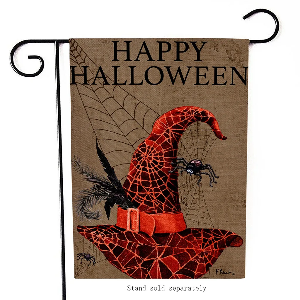 Christmas Garden flag Polyester Burlap banner Windproof Seasonal Double Sided Outdoor Holidays Decorative Lawn Yard W807