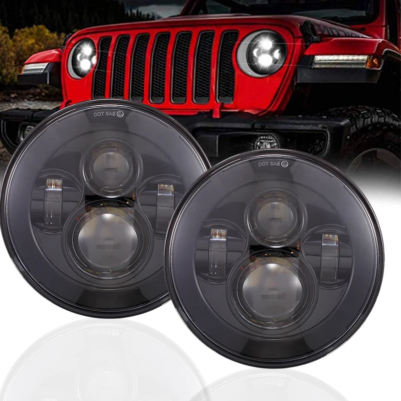 Для wrangler 7 дюймовый светодиодный головной светильник faro led дюймов Бег для suzuki