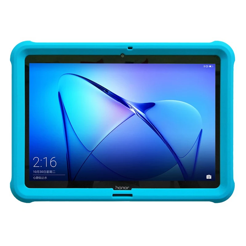 MingShore прочный силиконовый защитный чехол для планшета huawei MediaPad T3 10 AGS-L09 AGS-W09 9," Детский противоударный чехол - Цвет: Turquoise